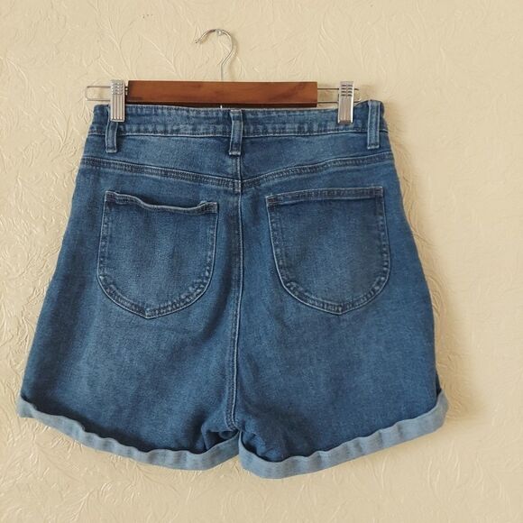 Abound High Rise Cuffed Denim Shorts Sz 28 - Picture 2 of 9